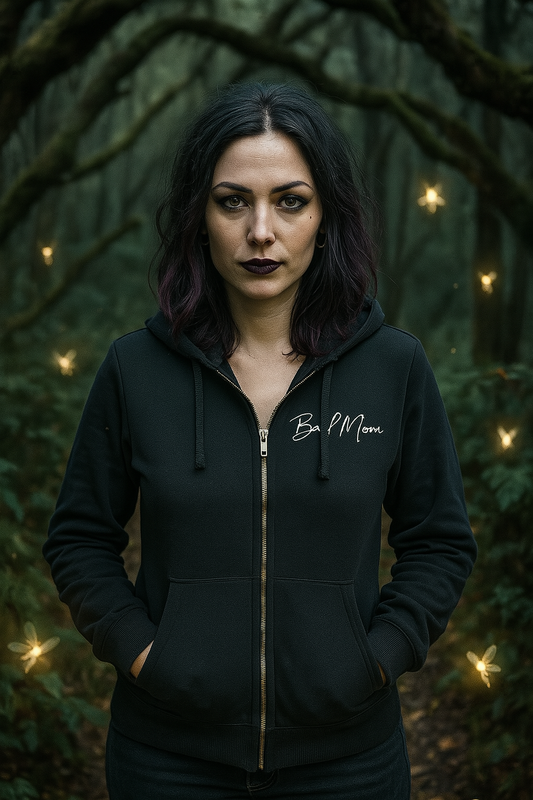 Bio Unisex-Zip-Hoodie "Bad Mom"
